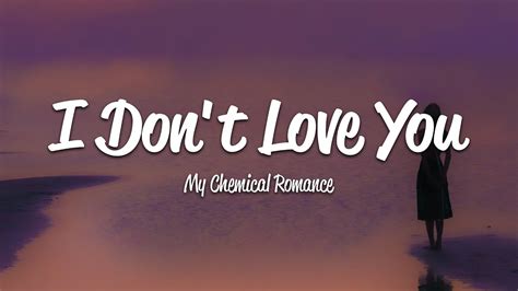 i dont love you lyrics|i don't love you my chemical romance.